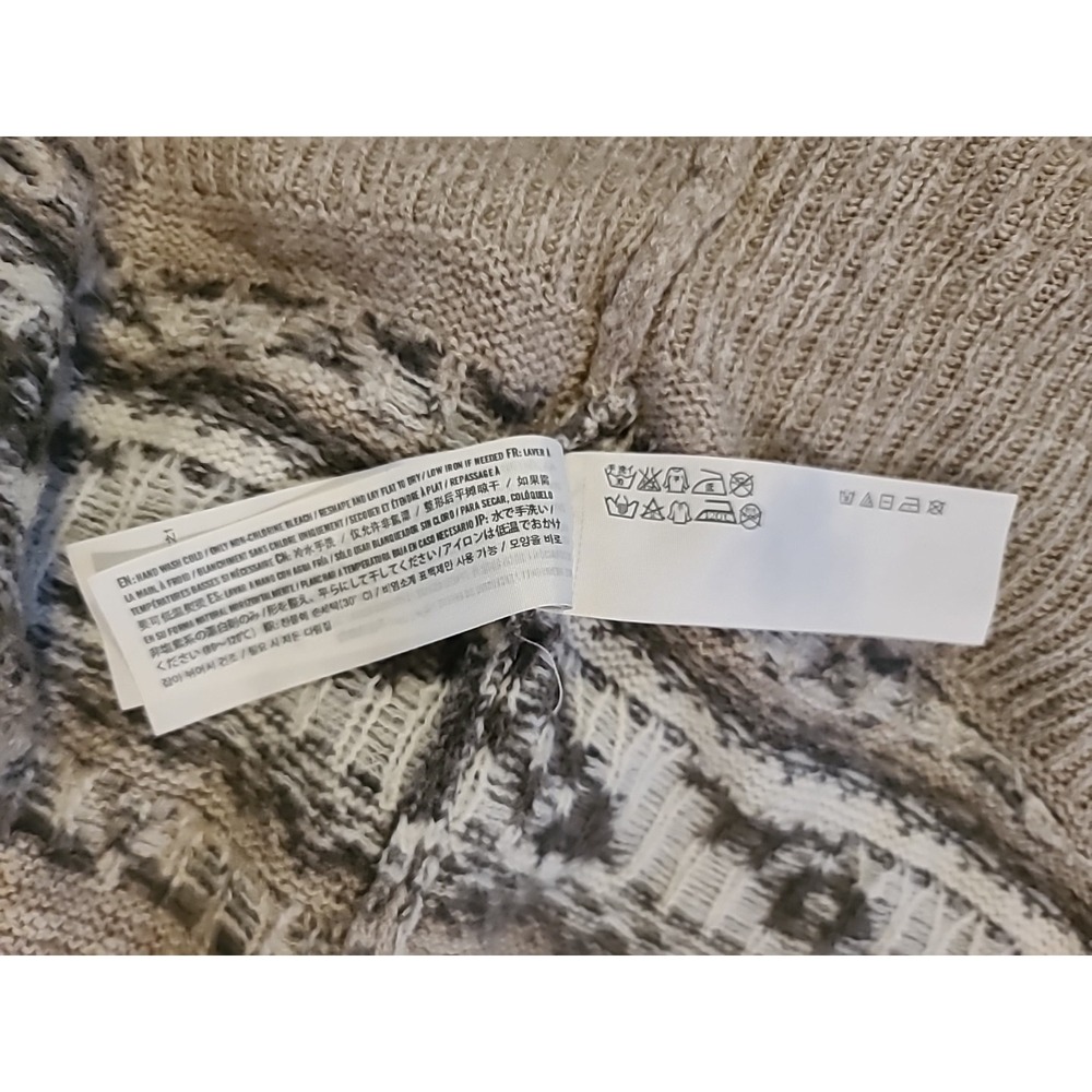 Vtg Abercrombie Fitch Artsy Tribal Knit Open Cardigan Jacket XS/S Boho Lagenlook - Picture 7 of 16